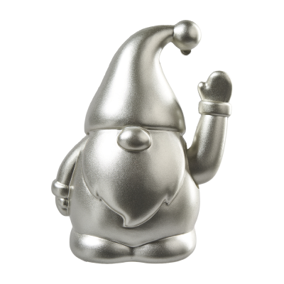 Winkender Weihnachtsmann-Wichtel in Silber – Festliche Figur mit Charme 🎄✨